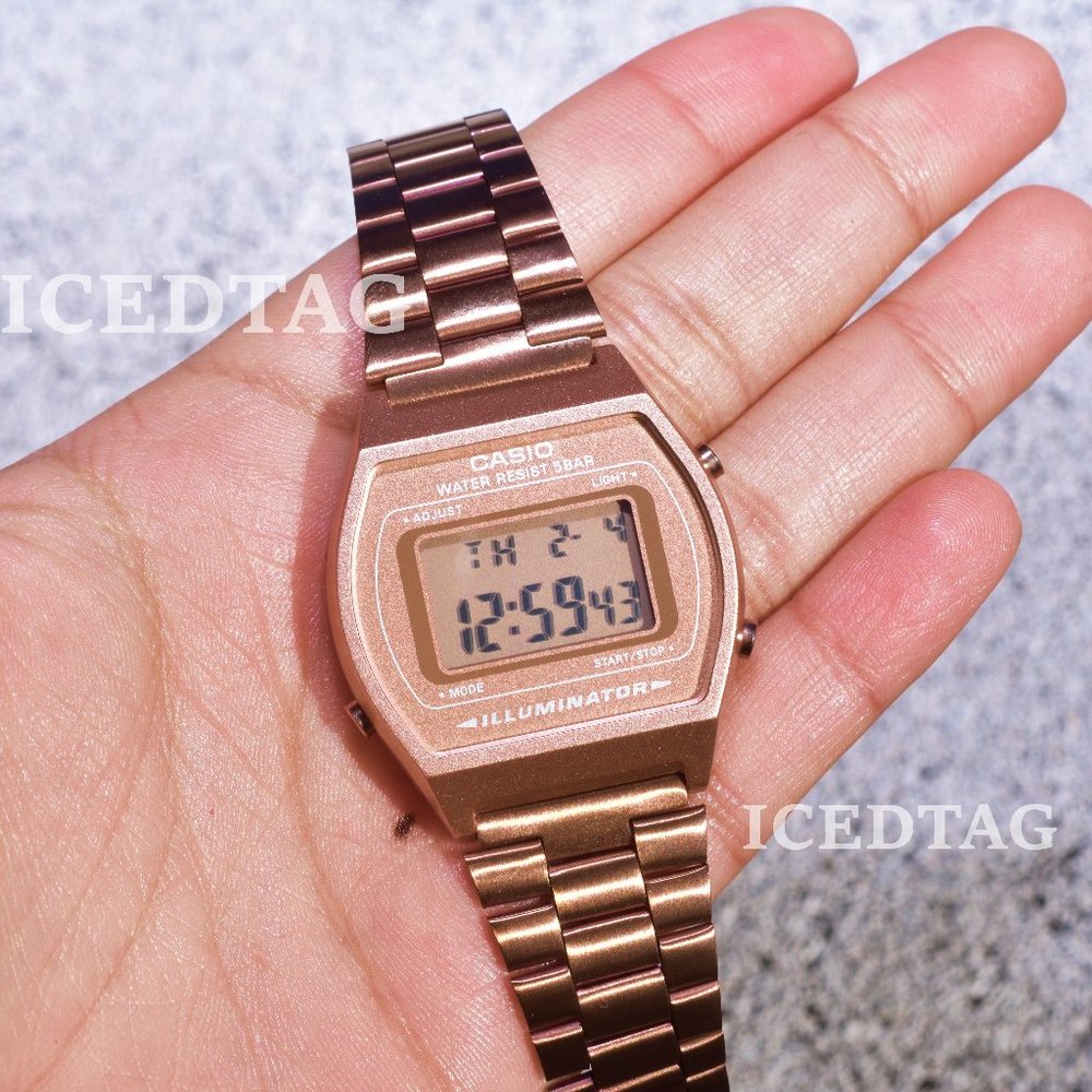 Rose Gold Plated Casio Digital Watch